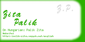 zita palik business card